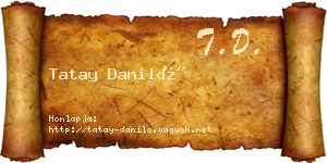 Tatay Daniló névjegykártya